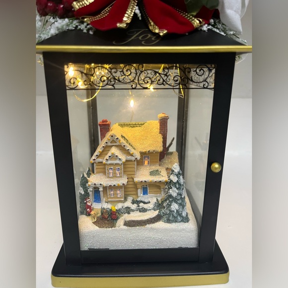 Bradford Exchange “Joy” Holiday Light up Detailed Holiday Lantern - Picture 7 of 13